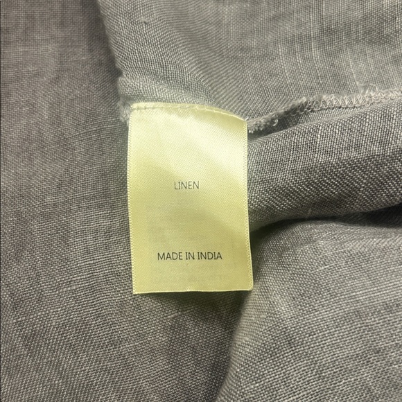 Dolma Gray Linen Tunic Duster Lagenlook Minimalist Oversized Artsy Long Top M-L - Picture 11 of 12